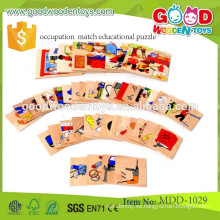 Rompecabezas de madera más barata Rompecabezas educativo del juego de la ocupación del OEM para los niños MDD-1029